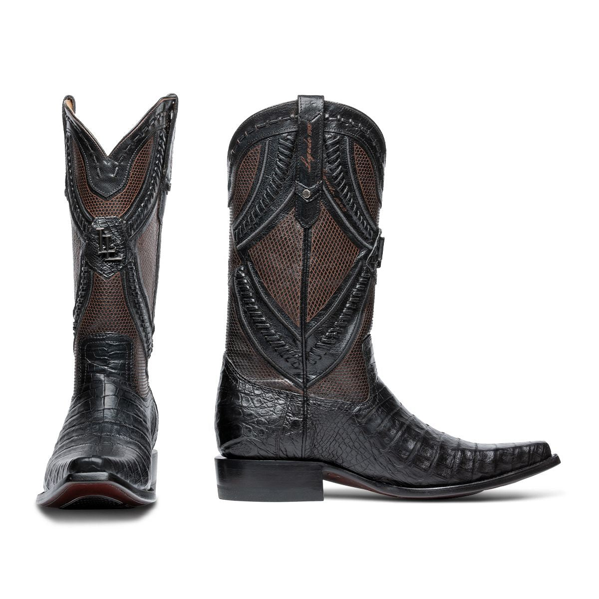 Bota Urbana en Piel Exótica de Caimán Negro Berlin