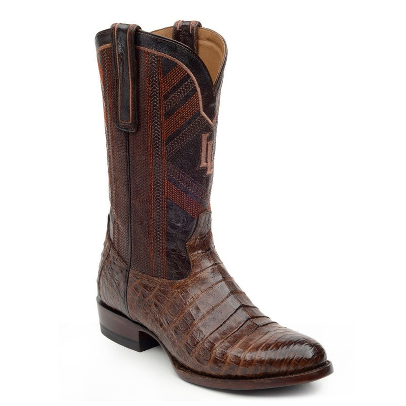 Bota Vaquera Urbana en Piel Exótica de Caimán Café Fabio