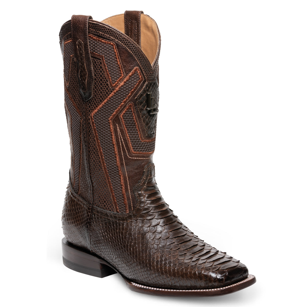 Bota Urbana en Piel Exótica de Pitón Café Plunge Urus