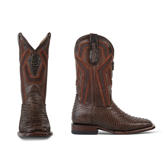Bota Urbana en Piel Exótica de Pitón Café Plunge Urus